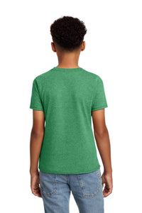 District Youth Perfect Blend CVC Tee DT108Y - Heathered Kelly Green Back