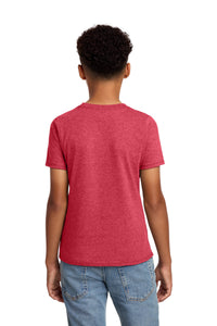 District Youth Perfect Blend CVC Tee DT108Y - Heathered Red Back