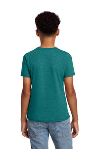 District Youth Perfect Blend CVC Tee DT108Y - Heathered Teal Back