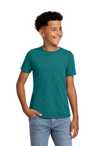 District Youth Perfect Blend CVC Tee DT108Y - Heathered Teal