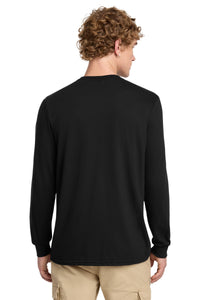 District Perfect Blend CVC Long Sleeve Tee DT109 - Black Back