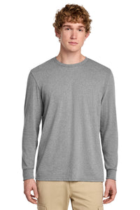 District Perfect Blend CVC Long Sleeve Tee DT109 - Grey Frost