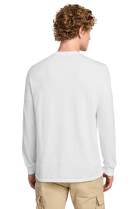 District Perfect Blend CVC Long Sleeve Tee DT109 - White Back