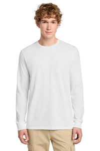 District Perfect Blend CVC Long Sleeve Tee DT109 - White