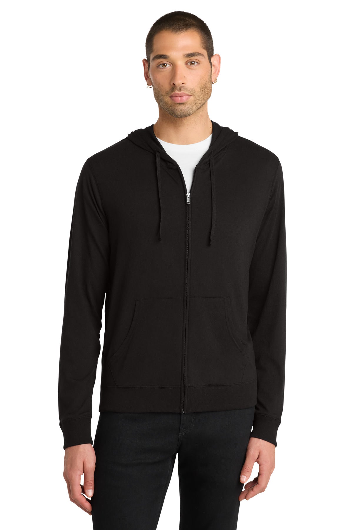 District Jersey Full-Zip Hoodie - Black