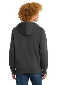 District  Perfect Weight  Fleece Hoodie DT1101 - Charcoal Back