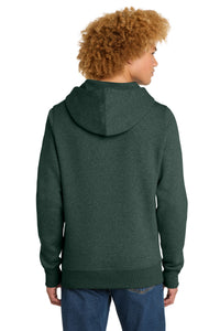 District  Perfect Weight  Fleece Hoodie DT1101 - Heathered Forest Green Back