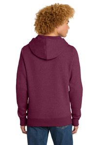 District  Perfect Weight  Fleece Hoodie DT1101 - Heathered Loganberry Back
