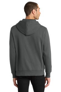 District  Perfect Weight  Fleece Full-Zip Hoodie DT1103 - Charcoal Back