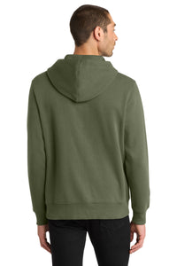 District  Perfect Weight  Fleece Full-Zip Hoodie DT1103 - Military Green Back