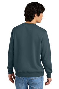 District Perfect Weight Fleece Crew DT1106 - Deep Steel Blue Back
