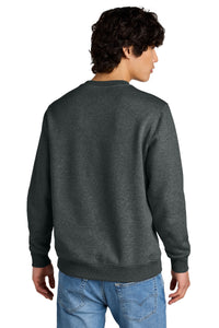 District Perfect Weight Fleece Crew DT1106 - Heathered Charcoal Back
