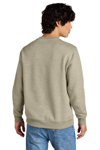 District Perfect Weight Fleece Crew DT1106 - Heathered Latte Back