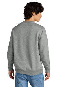 District Perfect Weight Fleece Crew DT1106 - Heathered Steel Back