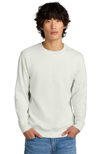 District Perfect Weight Fleece Crew DT1106 - White Onyx