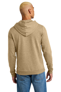 District Perfect Tri Fleece Pullover Hoodie DT1300 - Desert Tan Heather Back