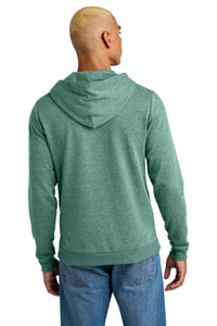 District Perfect Tri Fleece Pullover Hoodie DT1300 - Heathered Eucalyptus Blue Back