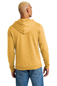 District Perfect Tri Fleece Pullover Hoodie DT1300 - Ochre Yellow Heather Back