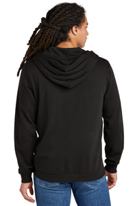 District Perfect Tri Fleece Full-Zip Hoodie DT1302 - Black Back