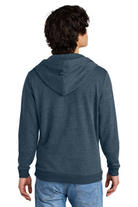 District Perfect Tri Fleece Full-Zip Hoodie DT1302 - Navy Frost Back
