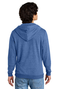 District Perfect Tri Fleece Full-Zip Hoodie DT1302 - Royal Frost Back