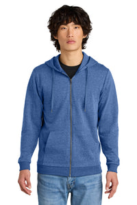 District Perfect Tri Fleece Full-Zip Hoodie DT1302 - Royal Frost