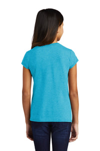 DISCONTINUED District  Girls Perfect Tri  Tee DT130YG - Turquoise Frost Back