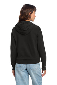 District Women's Perfect Tri Fleece 1/2-Zip Pullover DT1311 - Black Back