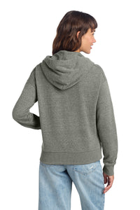 District Women's Perfect Tri Fleece 1/2-Zip Pullover DT1311 - Heathered Charcoal Back