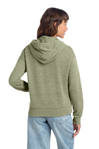District Women's Perfect Tri Fleece 1/2-Zip Pullover DT1311 - Military Green Frost Back