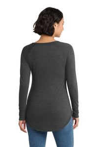 District  Women's Perfect Tri  Long Sleeve Tunic Tee - Black Frost Back