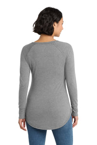 District  Women's Perfect Tri  Long Sleeve Tunic Tee - Grey Frost Back