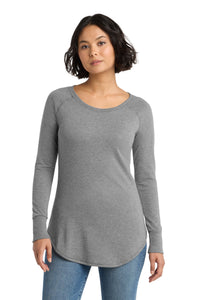 District  Women's Perfect Tri  Long Sleeve Tunic Tee - Grey Frost