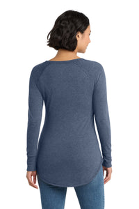District  Women's Perfect Tri  Long Sleeve Tunic Tee - Navy Frost Back