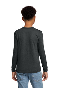 District Youth Perfect Tri Long Sleeve Tee DT132Y - Black Frost Back