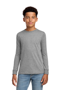 District Youth Perfect Tri Long Sleeve Tee DT132Y - Grey Frost