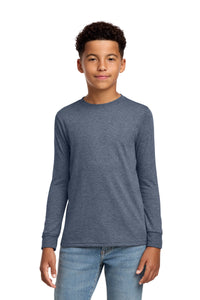District Youth Perfect Tri Long Sleeve Tee DT132Y - Navy Frost