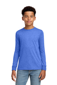 District Youth Perfect Tri Long Sleeve Tee DT132Y - Royal Frost