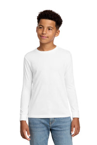 District Youth Perfect Tri Long Sleeve Tee DT132Y - White