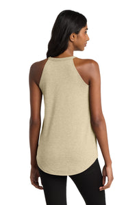 District   Women's Perfect Tri  Rocker Tank - Desert Tan Heather Back