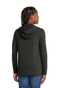 District  Youth Perfect Tri  Long Sleeve Hoodie DT139Y - Black Frost Back