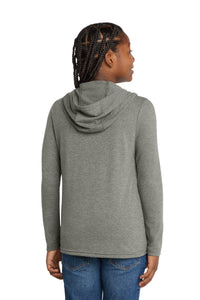 District  Youth Perfect Tri  Long Sleeve Hoodie DT139Y - Grey Frost Back