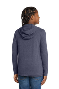 District  Youth Perfect Tri  Long Sleeve Hoodie DT139Y - Navy Frost Back