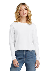 District Women's Perfect Tri Midi Long Sleeve Tee DT141 - White
