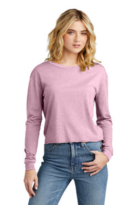District Women's Perfect Tri Midi Long Sleeve Tee DT141 - Wisteria Heather