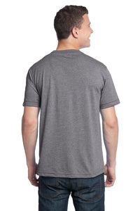 DISCONTINUED District - Young Mens Tri-Blend Crewneck Tee - Grey Heather Back