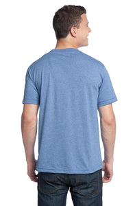 DISCONTINUED District - Young Mens Tri-Blend Crewneck Tee - Maritime Heather Back