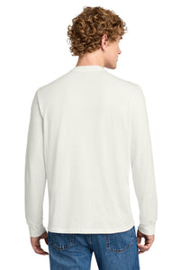 District Perfect Tri Long Sleeve Henley DT145 - Natural Back