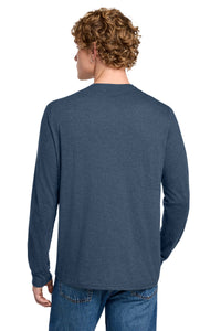 District Perfect Tri Long Sleeve Henley DT145 - Navy Frost Back