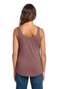 District Women's Perfect Tri Relaxed Tank DT151 - Blush Frost Back